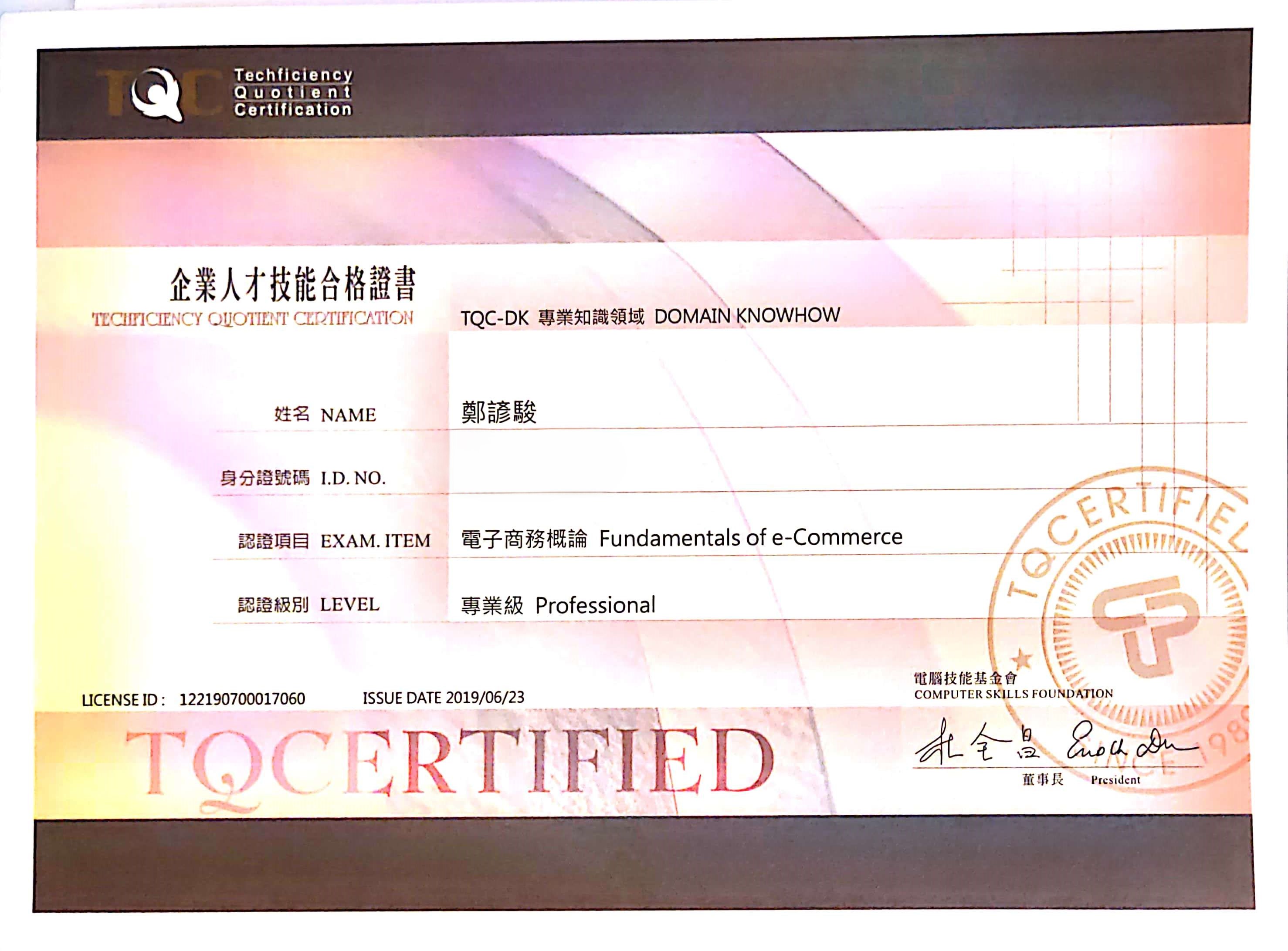 TQC 電子商務概論 專業級